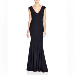 Avery G | Plunging V Neck Gown